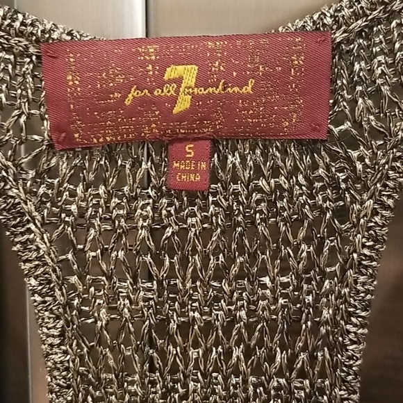 💕7 FOR ALL MANKIND💕 Metallic Knit Tank Top - Picture 5 of 7